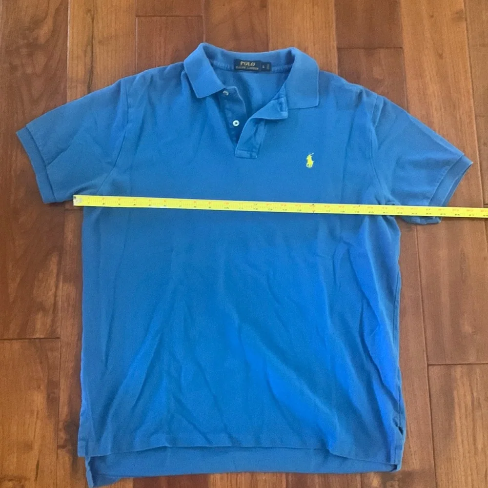 Ralph Lauren Polo Shirt Men's LARGE ROYAL BLUE Iconic Golf Short Sleeve Mesh